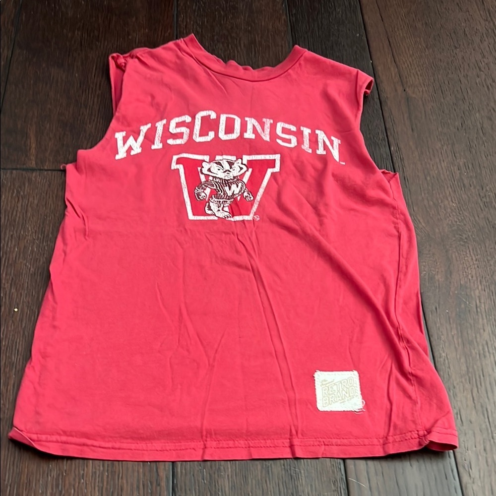 Retro Brand Wisconsin Red Tee with Retro Patch